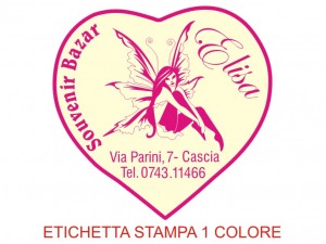 Etichette adesive per articoli da regalo e casalinghi (mm 43X43)  (cod.7L )